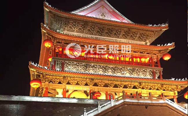 燈與歷史文化的融合，LED貼片洗墻燈亮化傳統建筑